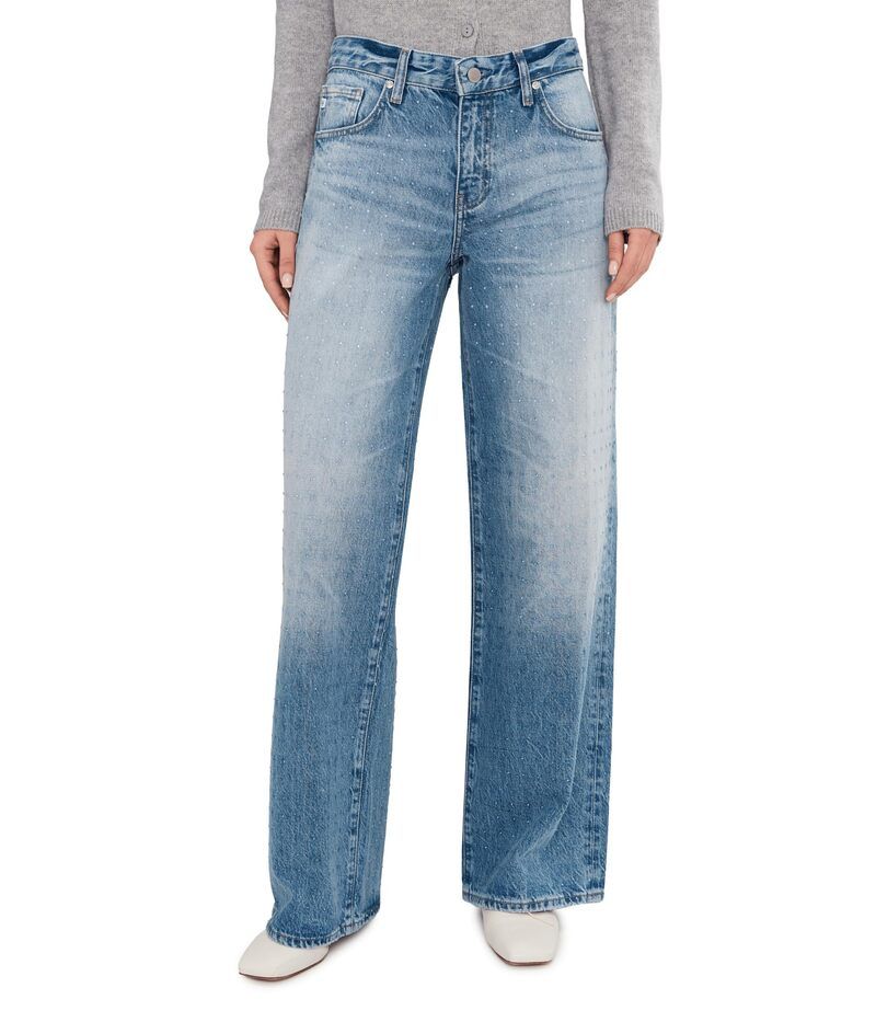 エージージーンズ レディース ボトムス デニムパンツ ワイドレッグ ローライズ AG Jeans Adria Low Rise Baggy Wide Leg in Stockholm Snowdrif
