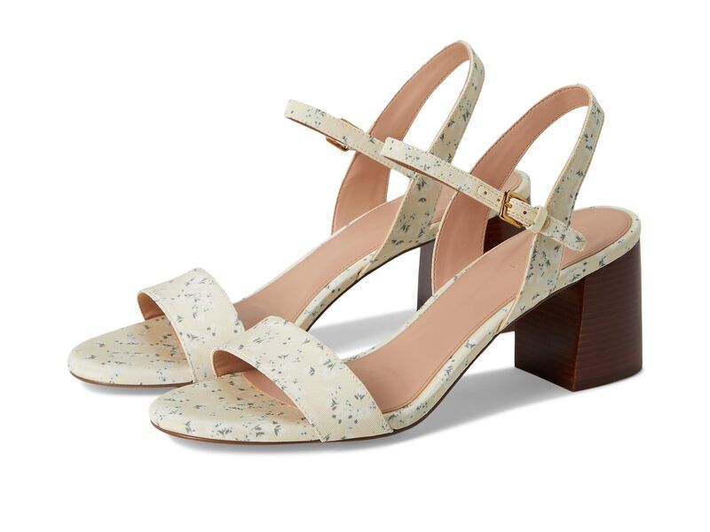 コールハーン レディース シューズ ヒール サンダル Cole Haan Josie Block Heel Sandals 65mm Vanilla Custard Floral Printextil