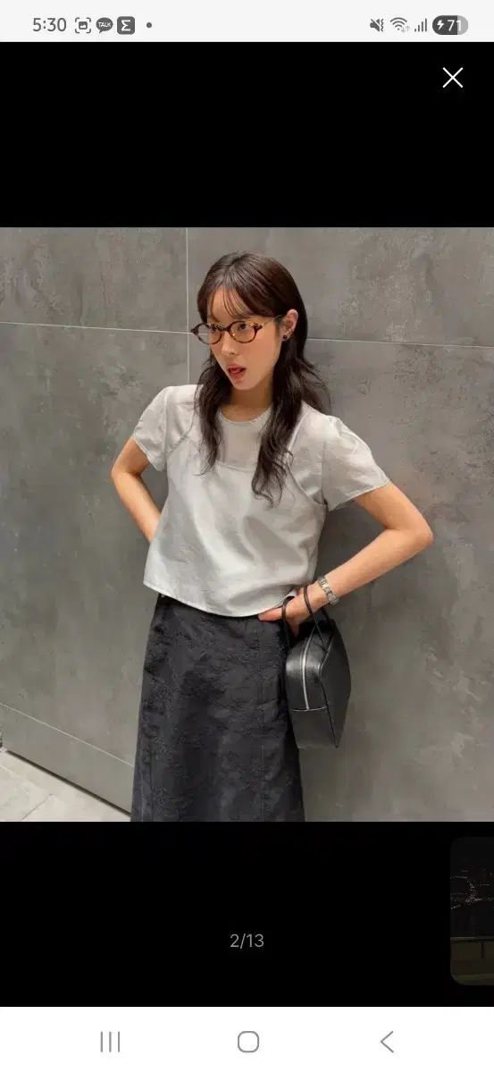 URAGO Shimmer layered blouse set ブラウス