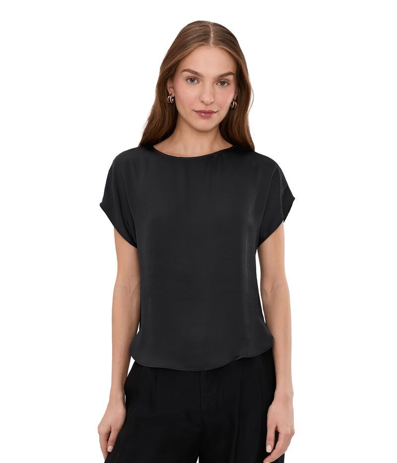 ニックプラスゾーイ レディース トップス シャツ NICZOE Day Gloss Woven Tee Black Onyx ブラック