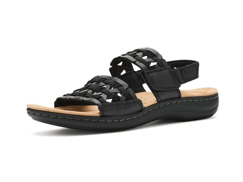 クラークス レディース シューズ サンダル Clarks Laurieann Lily Black Leather ブラック