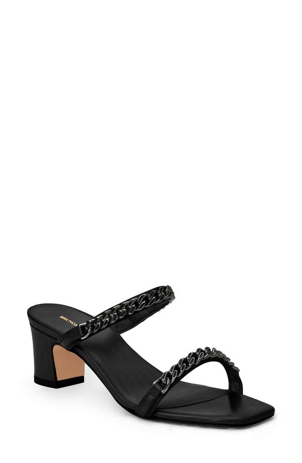 ブルーノマグリ レディース シューズ ヒール サンダル Bruno Magli Elisa Slide Sandal Black Nappa ブラック