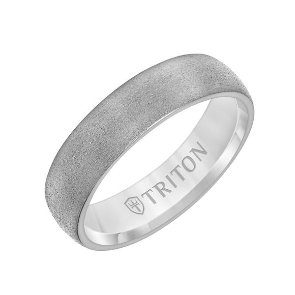 トリトン レディース アクセサリー 指輪 Triton 6MM Tantalum Ring with Brush Finish andomedge Metallic Silver シルバー