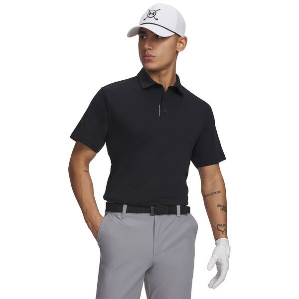 アンダーアーマー メンズ トップス ポロシャツ Under Armour Mens UArmourDry Golf Polo BlackSteel ブラック