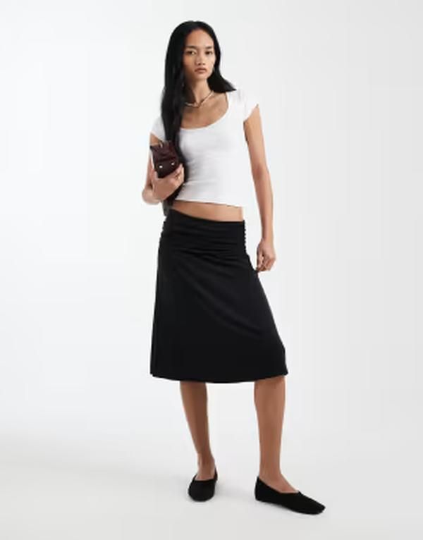 コットンオン レディース ボトムスカート Cotton billie slinky skirt Black ブラック