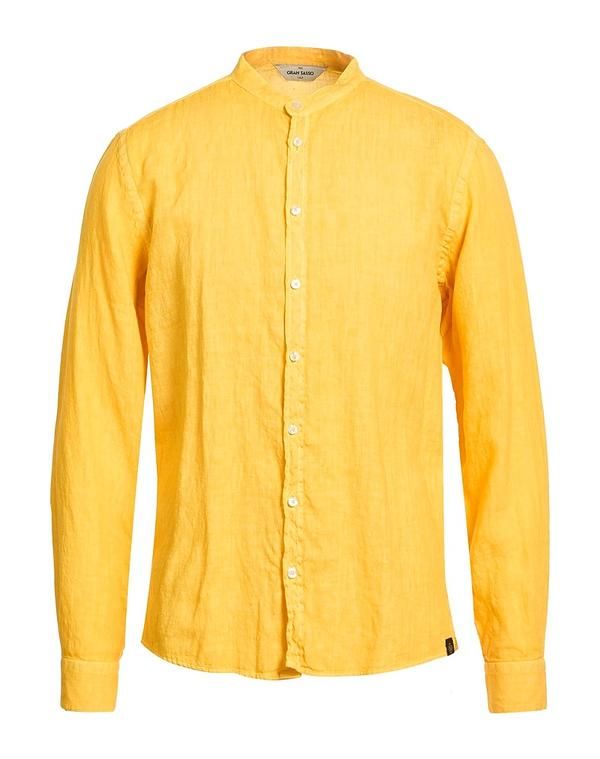 グランサッソ メンズ トップス シャツ GRAN SASSO Yellow イエロー