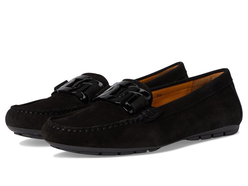 ベネリ レディース シューズ スリッポン・ローファー Vaneli Aiker Black Suede ブラック