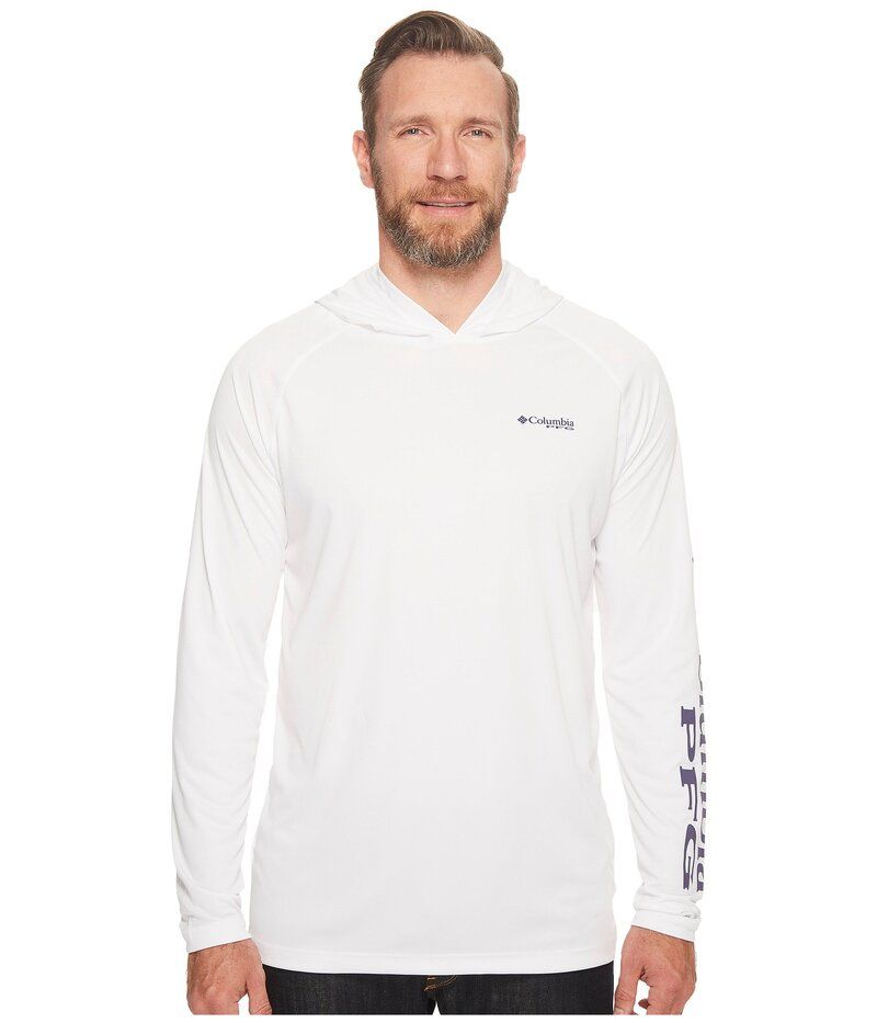 コロンビア メンズ アウター パーカー・スウェットール Columbia Big Tall Terminal Tackle Hoodie WhiteNightshade Logo ホワイト