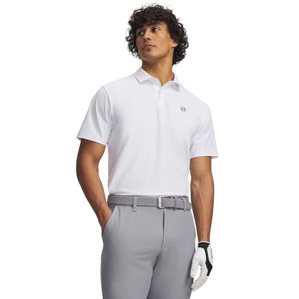 アンダーアーマー メンズ トップス ポロシャツ Under Armour Mens UA Drive Chill Golf Polo WhiteCastlerock ホワイト
