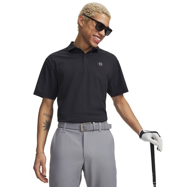 アンダーアーマー メンズ トップス ポロシャツ Under Armour Mens UA Drive Chill Golf Polo BlackHalo Gray ブラック