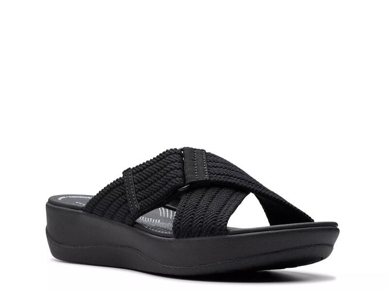 クラークス レディース シューズ サンダル ClarksCloudsteppers Arla Wave Sandal Black ブラック