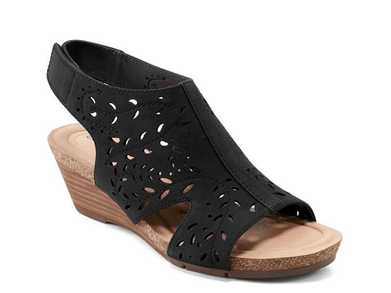 アース レディース シューズ サンダル EarthHalin Wedge Sandal Black ブラック