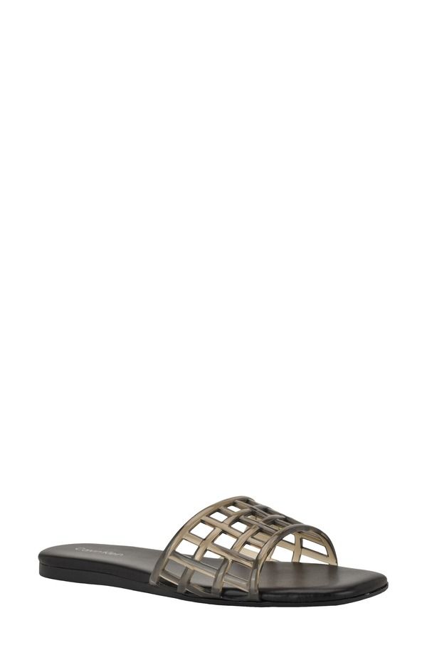 カルバンクライン レディース シューズ サンダル Calvin Klein Yelena Jelly Slide Sandal Black ブラック