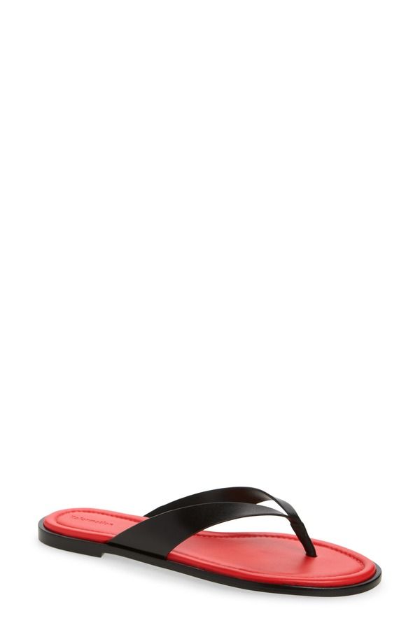 リフォーメーション レディース シューズ サンダル Reformation Jessie Flip Flop Lobster Black Leather ブラック