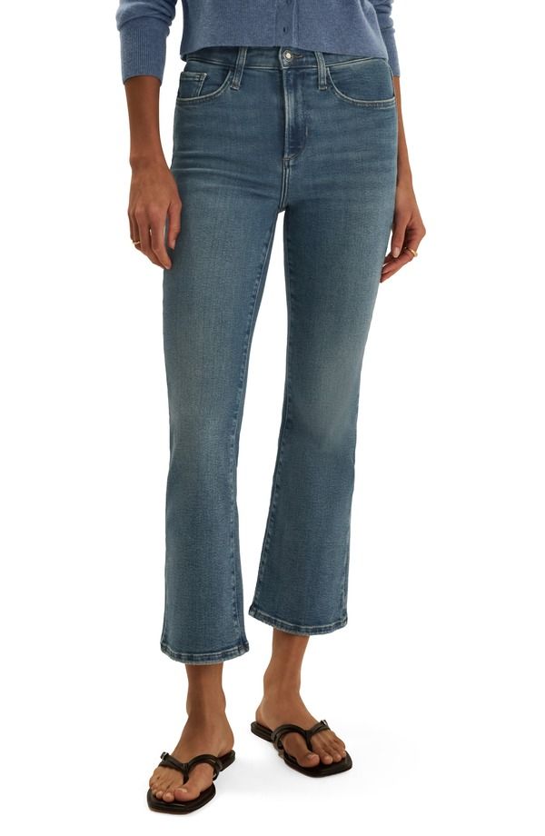 フェイバリット ドーター レディース ボトムス デニムパンツ ブーツカット ブーツ ジーンズ Favorite Daughter Therin Crop Bootcut Jeans Gramercy