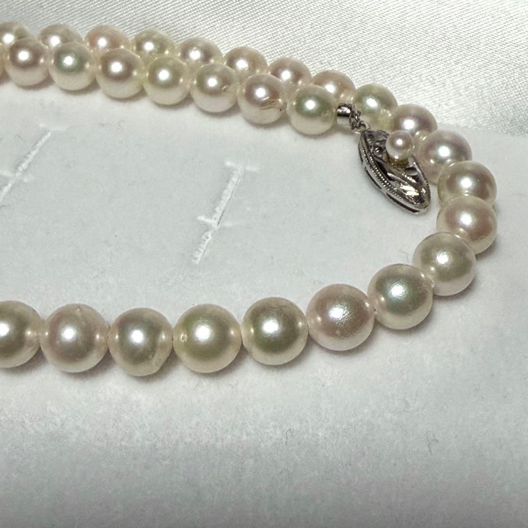 色味鮮やか　アコヤパール　ネックレス　あこや　6.5mm-7mm 真珠