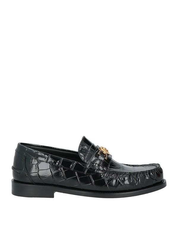 ヴェルサーチ メンズ シューズ スリッポン・ローファー モカシン VERSACE Black ブラック