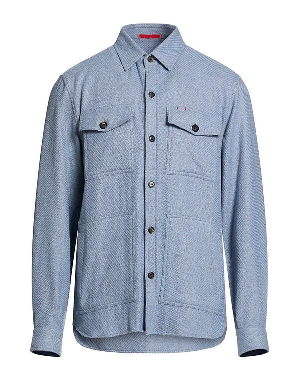イザイア メンズ トップス シャツ ISAIA Light Blue ブルー