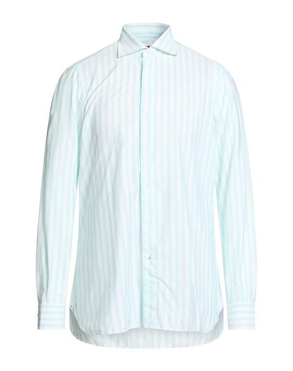 イザイア メンズ トップス シャツ ISAIA Turquoise Blue ブルー