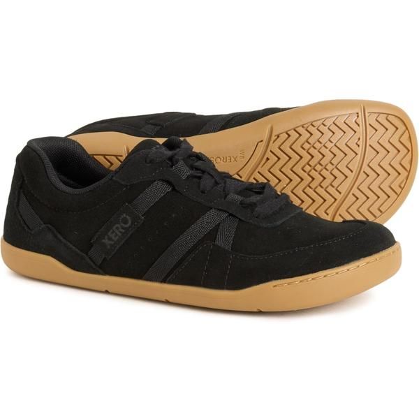 ゼロシューズ レディースニーカー レザー Xero Shoes Kelso Court Shoes Leather For Women Black Gum ブラック