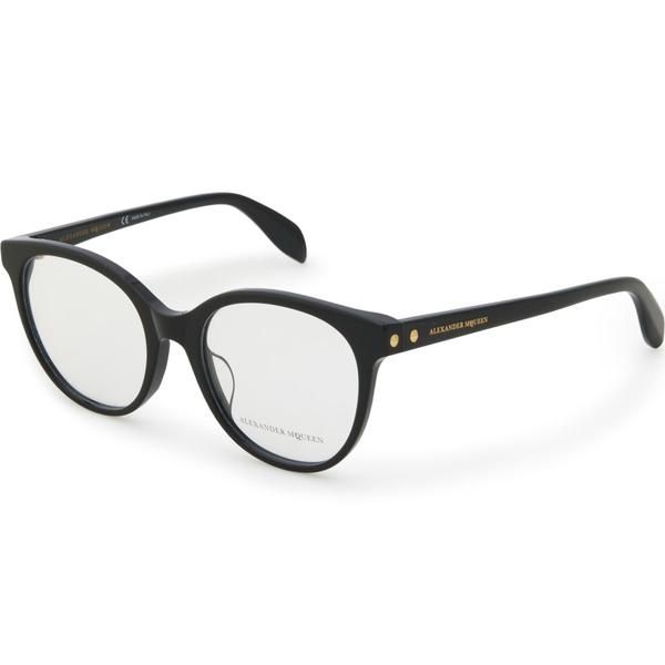 アレキサンダー・マックイーン レディース アクセサリー サングラス・アイウェア Alexander McQueen Made in Italy AM0131OA Optical Glasses Bla