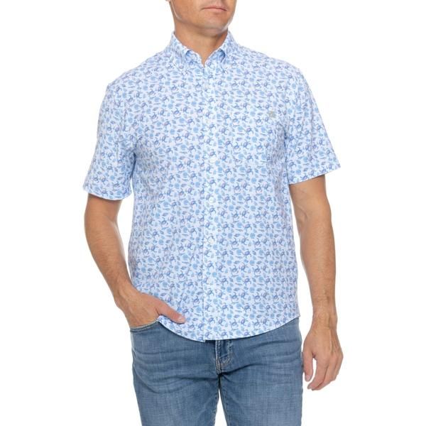 フック メンズ トップス シャツ プリント Hukona Printed Shirt Short Sleeve Fresh Salmon サーモン