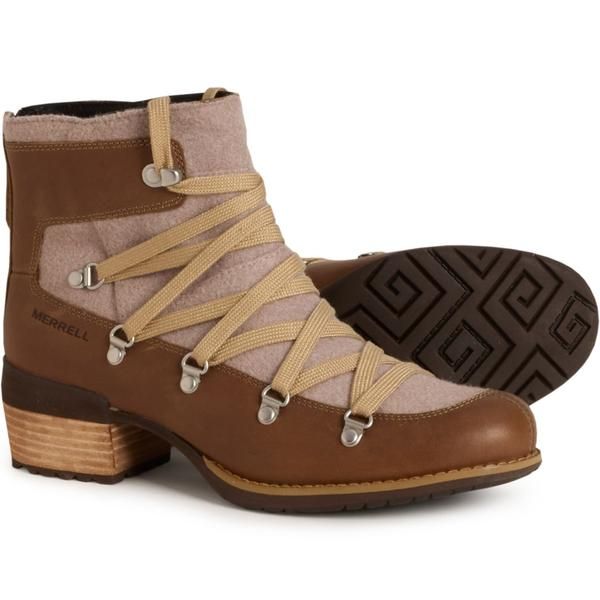 メレル レディース シューズ ブーツ・レインブーツ レザー Merrell Shiloh II Warm Boots Leather For Women Camel キャメル