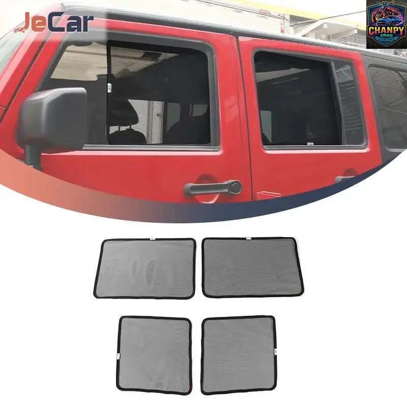 ジープ ラングラー JK 2007-2017 車用フロントドア紫外線防止ウィンドウ フロントガラス サンカバー 車内モールディング