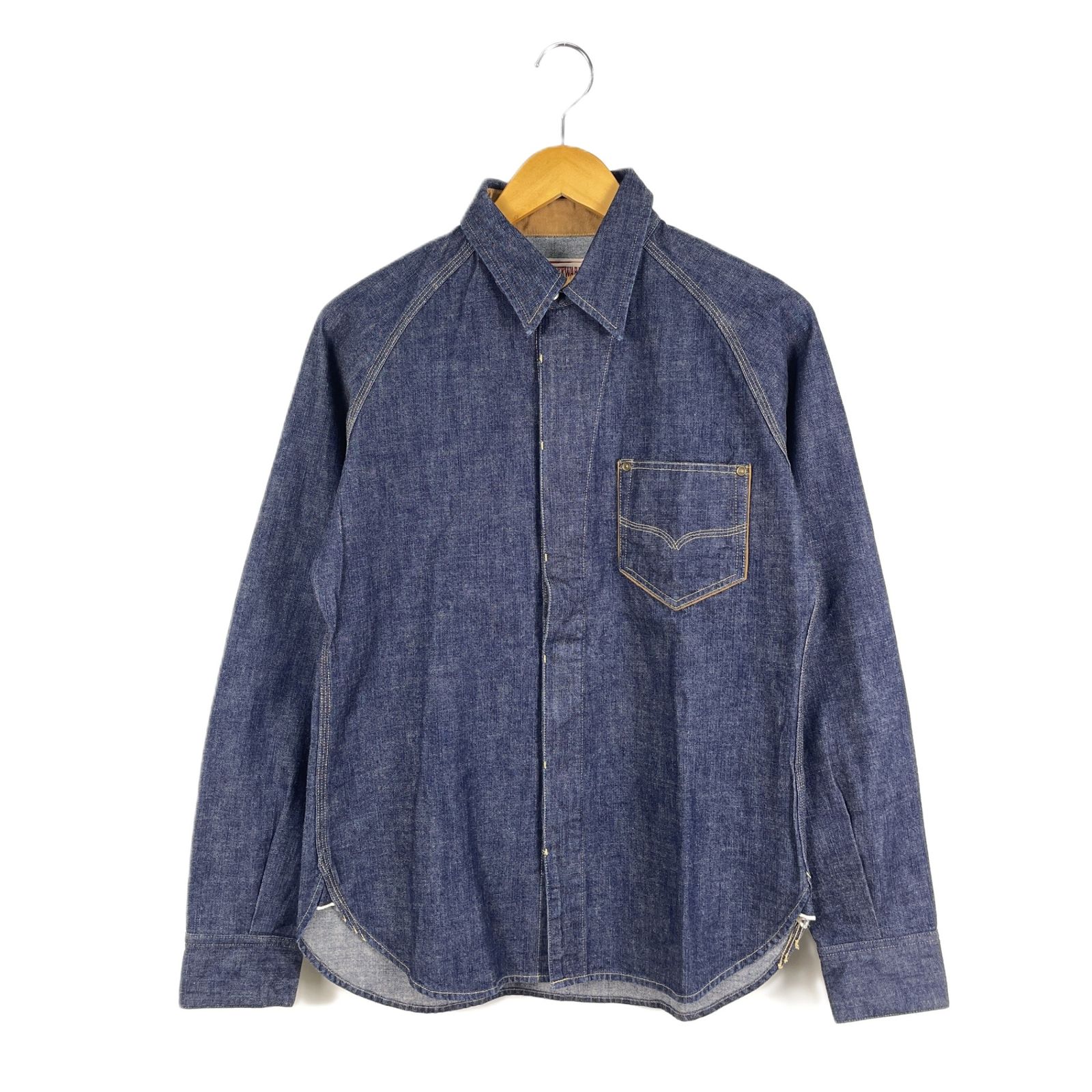 DELUXEWARE　デラックスウエア　40’S　DENIM　SHIRT　7640　長袖デニムシャツ　Lサイズ　インディゴ
