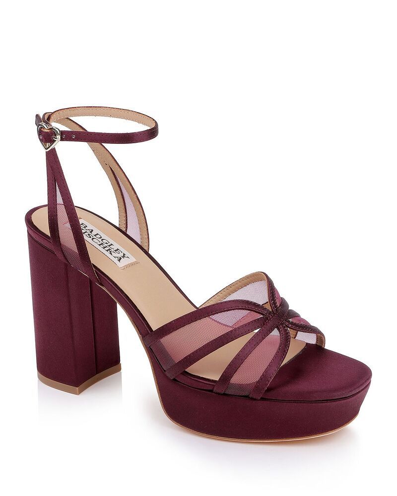 バッジェリーミシュカ レディース シューズ サンダル プラットフォーム Badgley Mischka Womens Yohana Platform Sandals Cherry Satin