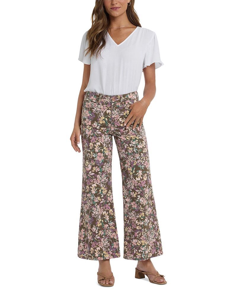 エヌワイディージェイ レディース ボトムス デニムパンツ アンクル ジーンズ NYDJ Mia Palazzo Ankle Jeans in Earth Blooms Earth Blooms