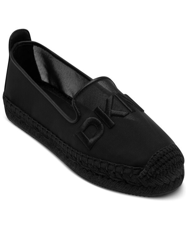 ダナ キャラン ニューヨーク レディース シューズ スリッポン・ローファー ロゴ DKNY Womens Mallandra Logo SlipOn Espadrille Flats Black ブラ
