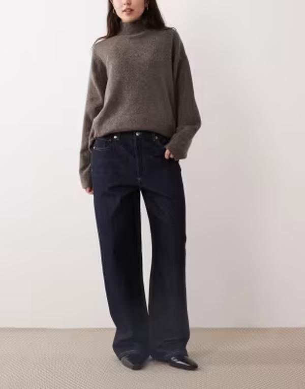 マンゴ レディース ボトムス デニムパンツ コットン ジーンズ Mango Newyork 100 cotton straight jeans indigo INDIGO インディゴ