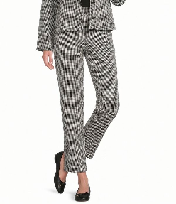 エイリーンフィッシャー レディース ボトムス カジュアルパンツ プチ コットン アンクル Eileen Fisher Petite Organicotton Pucker Check Elastic