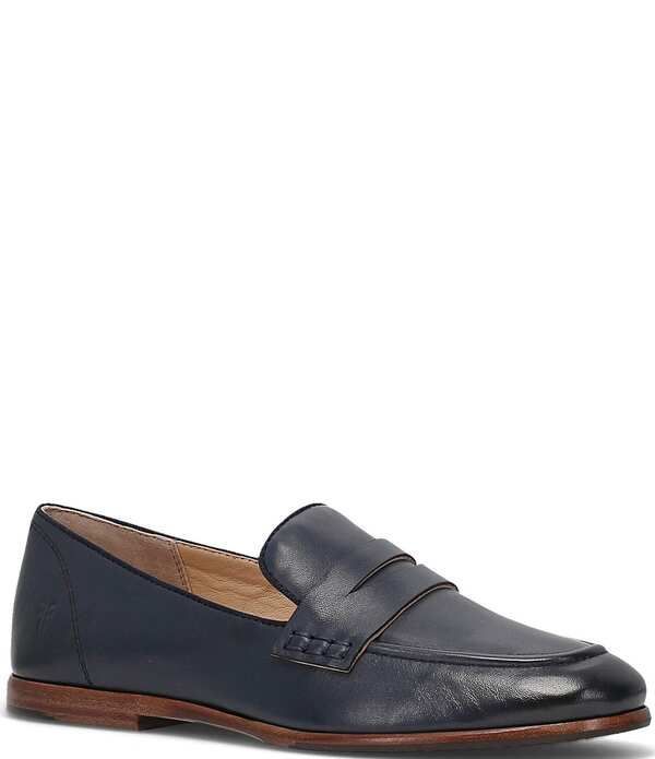 フライ レディース シューズ スリッポン・ローファー レザー Frye Faith Leather Penny Loafers Navy ネイビー
