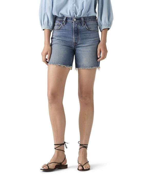 リーバイス レディース ボトムス ハーフパンツ・ショーツ ショートパンツ デニム LevisR 501R Original High Rise Mid Thigh Denim Shortsymmetr