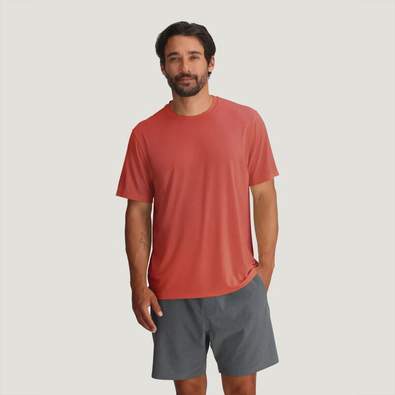 フリー フライ メンズ トップス Tシャツ Free Fly Mens Elevate Lightweight Short Sleeve TShirt Red Clay レッド