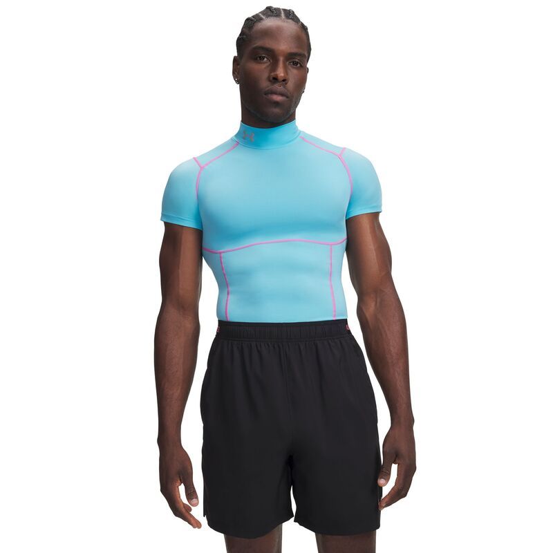 アンダーアーマー メンズ トップス シャツ モックネック Under Armour Mens HeatGear Elite Compression Mock Neck Shirt Ultimate B