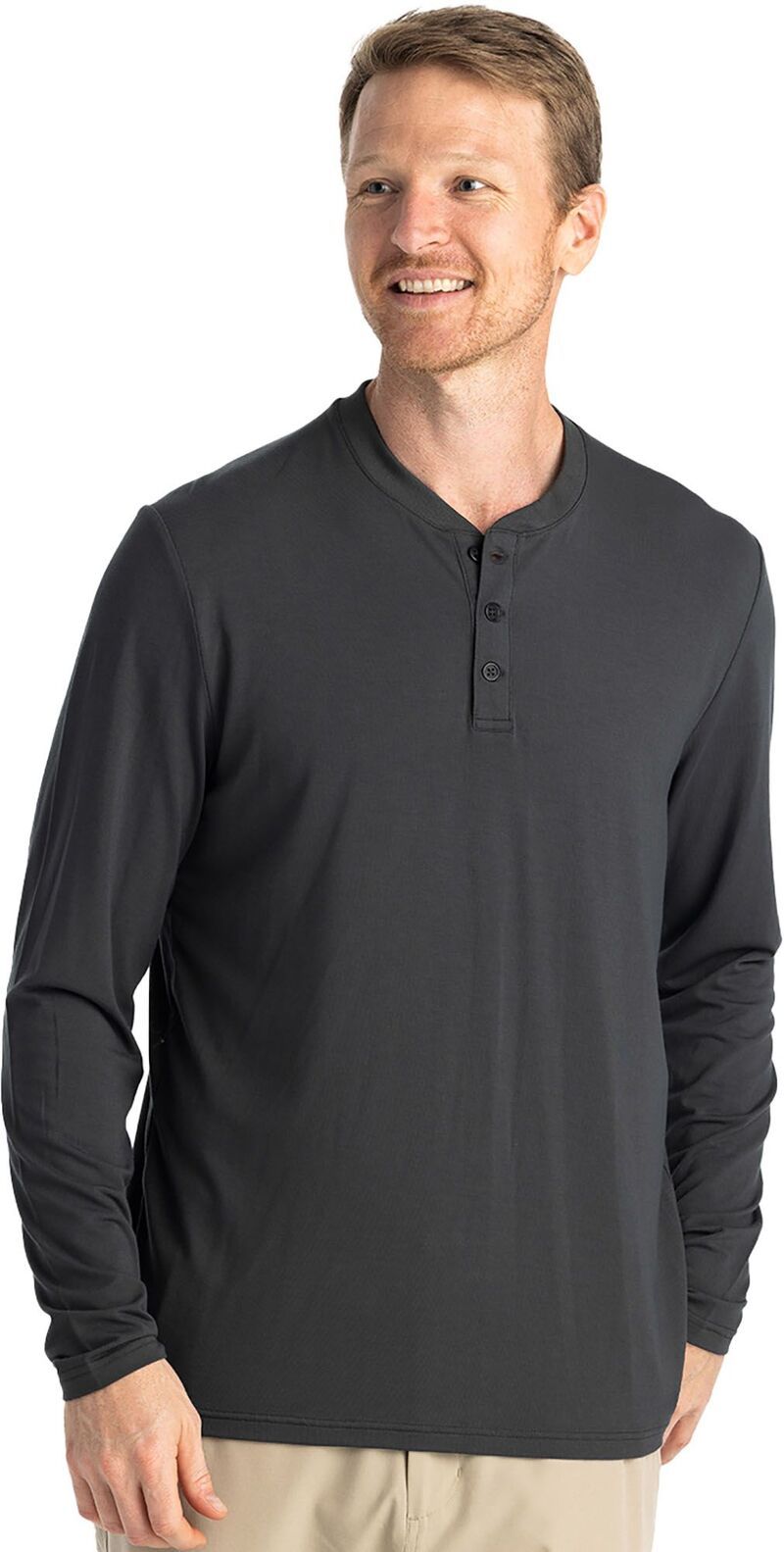 フリー フライ メンズ トップス シャツ Free Fly Mens Bamboo Flex Long Sleeve Henley Black Sand ブラック