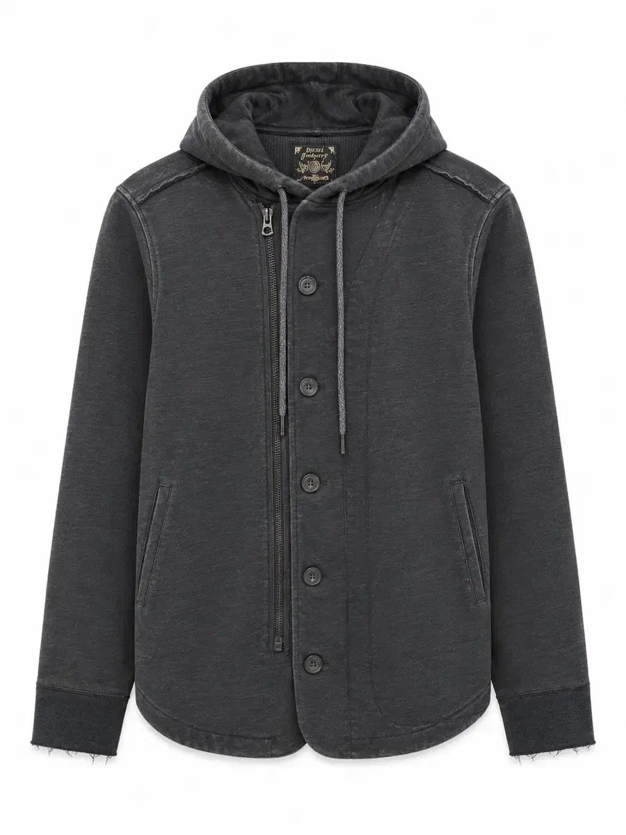 DIESEL ヴィンテージ WHO ボタン ジャケット チャコール L