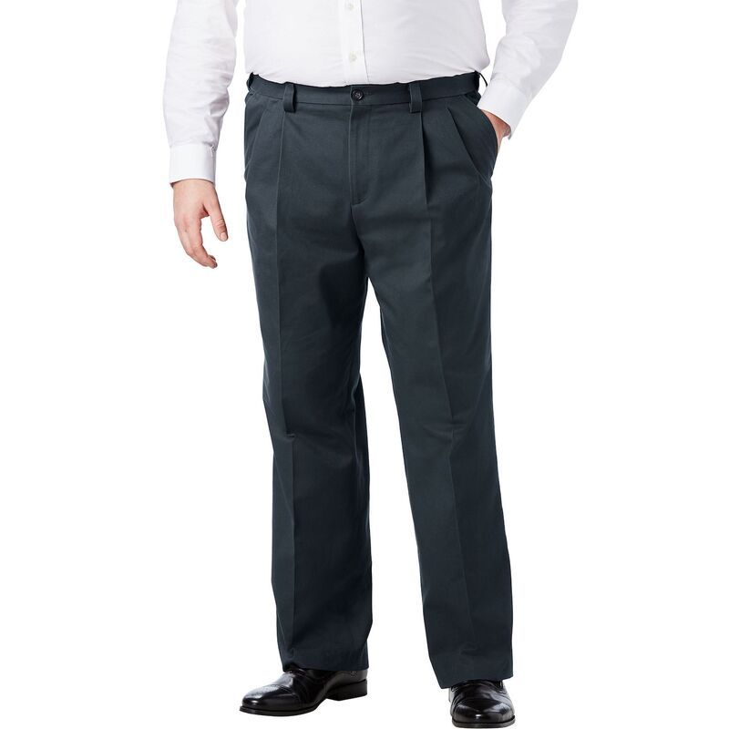 キングサイズ レディース ボトムス カジュアルパンツ リラックスフィット プリーツ トール KingSize Mens Big Tall Relaxed Fit WrinkleFreexpandabl