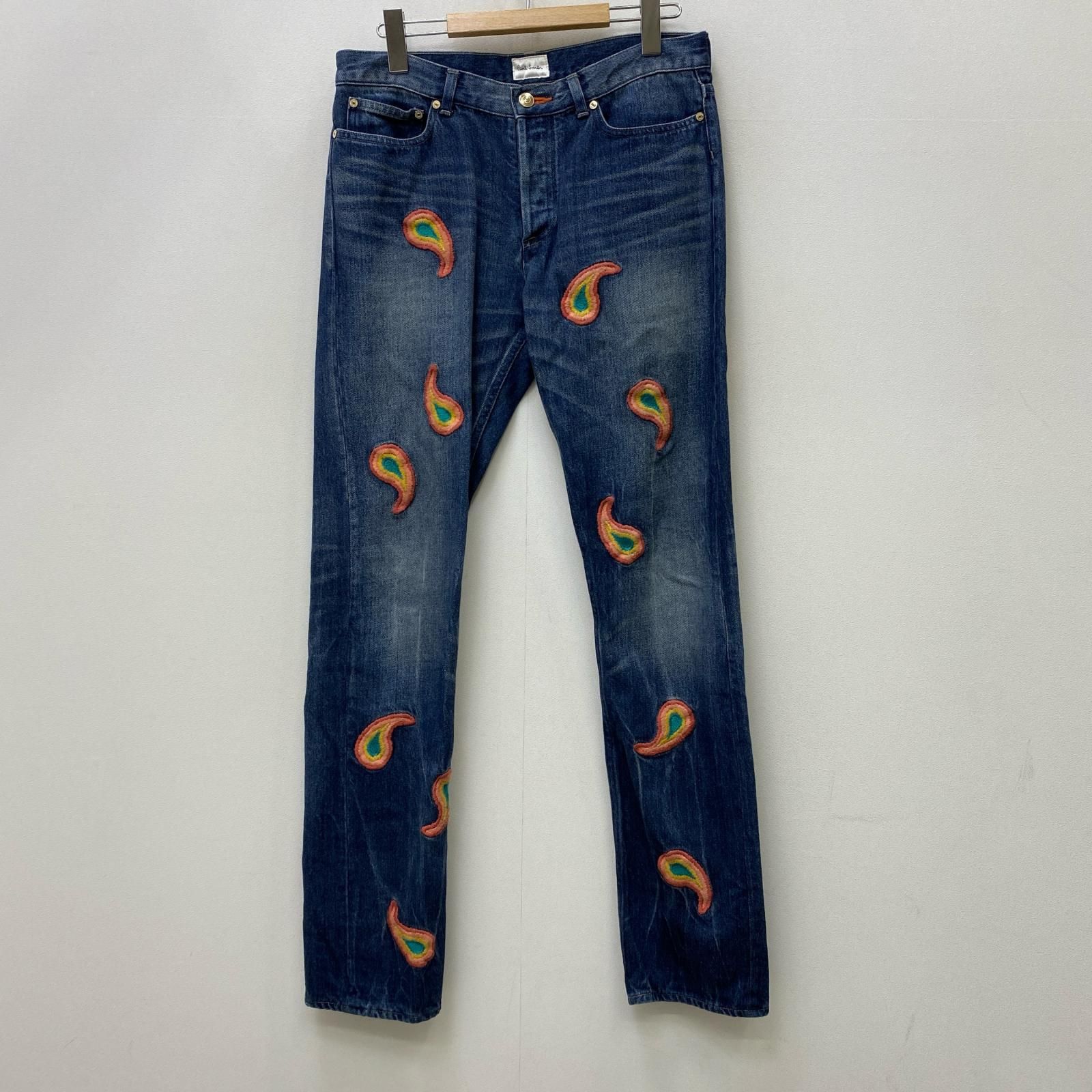 【加古川店】 中古 Paul Smith | ポール・スミス デニムパンツ PAISLEY EMBROIDERED JEANS 263121 301PE インディゴ サイズ：M 【107】