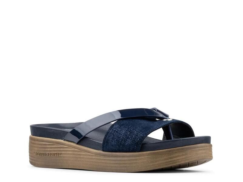 ドナルドプリネール レディース シューズ サンダル Donald PlinerFarrahst Wedge Sandal Blue ブルー