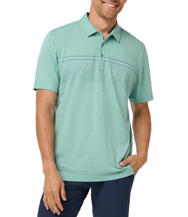 トラビスマヒュー メンズ トップス シャツ ジャージー TravisMathew Performance Jersey Ocean Short Sleeve Polo Shirt Heather Br