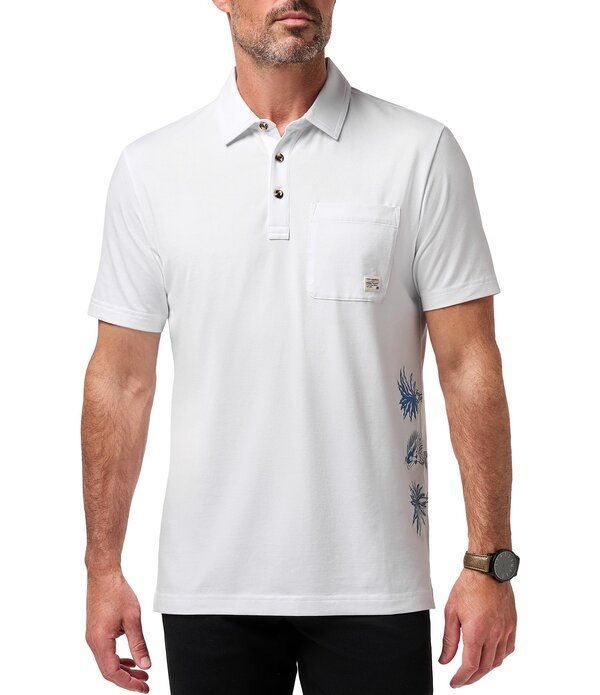 トラビスマヒュー メンズ トップス シャツ ニット TravisMathew Comfortknit Deep Sea Short Sleeve Polo Shirt White ホワイト