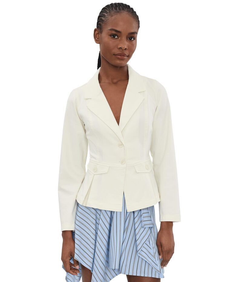 リヴァプール ロサンゼルス レディース アウター コート プチ ブレザー Liverpoolos Angeles Petite Stretch Twill Peplum Blazer Whipped