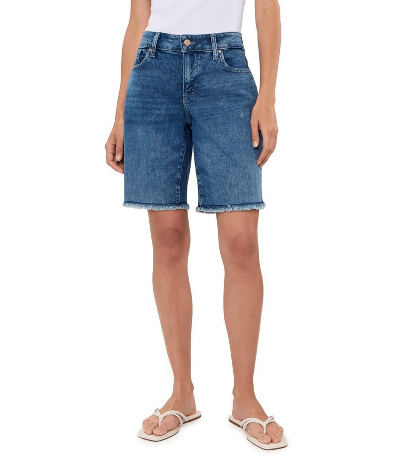 エヌワイディージェイ レディース ボトムス ハーフパンツ・ショーツ プチ ショートパンツ NYDJ Petite Boyfriend Shorts in Breezy Palms Breezy Pal