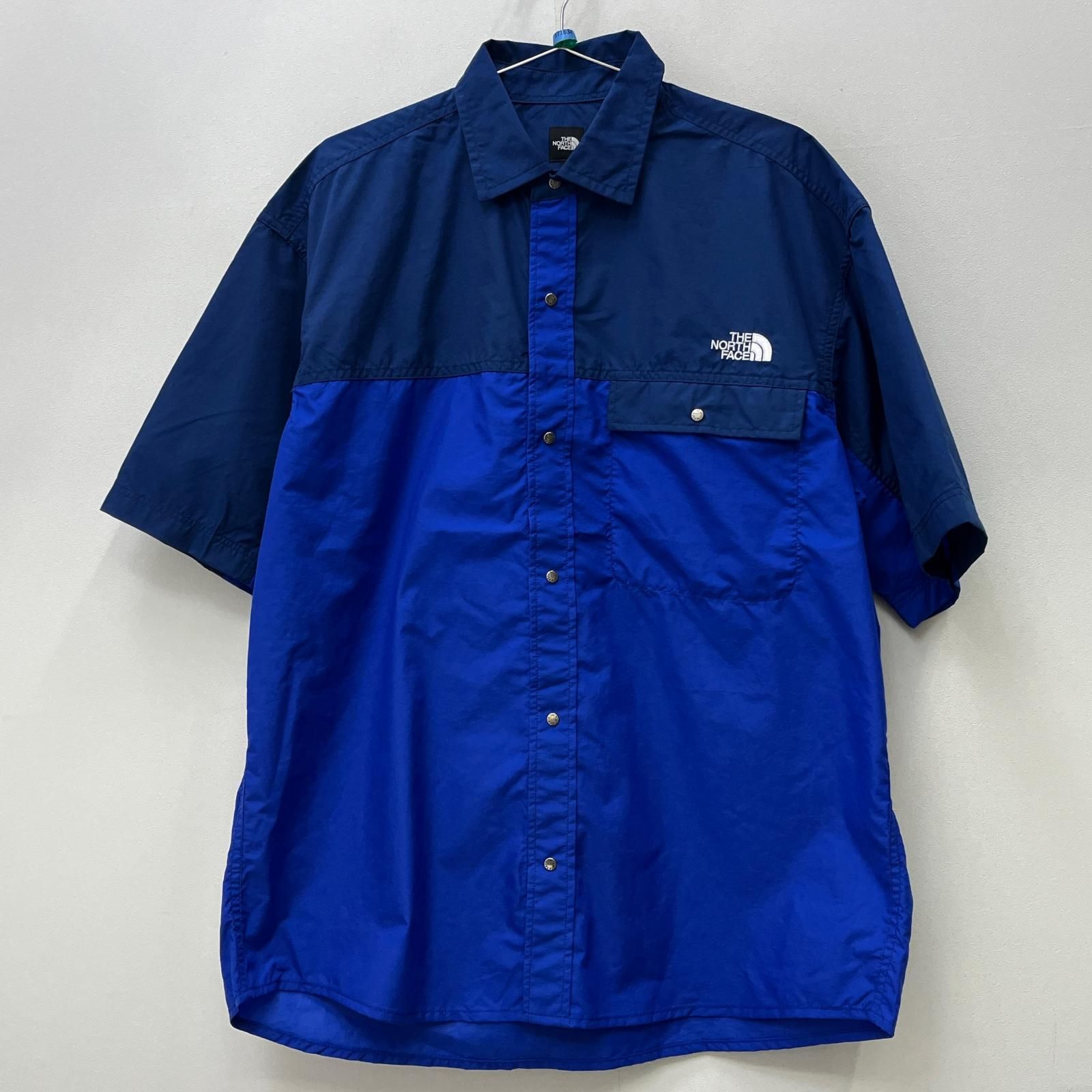 【加古川店】 中古 THE NORTH FACE | ザ・ノースフェイス 半袖シャツ Nuptse shirt NR22552 ブルー サイズ：L 【100】