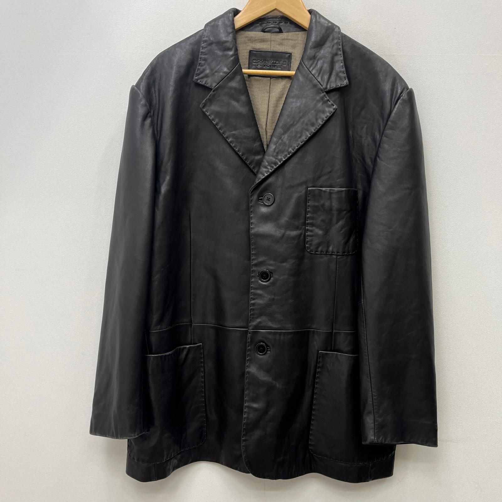 【加古川店】 中古 レザー ROUNDTREE&YORKE ブラック サイズ：XL 【93】