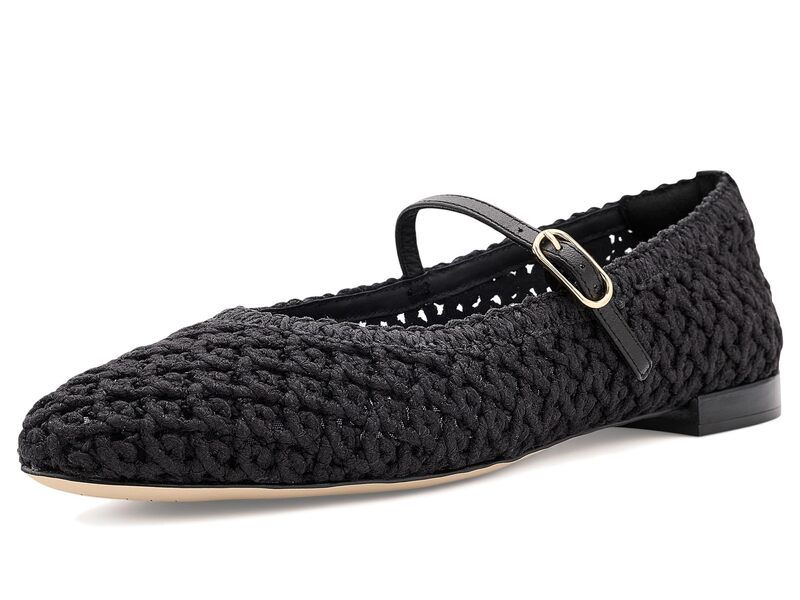 コールハーン レディース シューズ サンダル Cole Haan Harlan Mary Jane Ballet Flats Black Woven Fab ブラック
